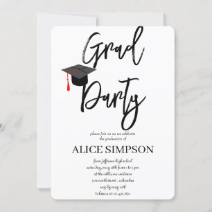 Invitaciones simples a una fiesta de graduación