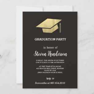 Invitaciones simples a una fiesta de graduación
