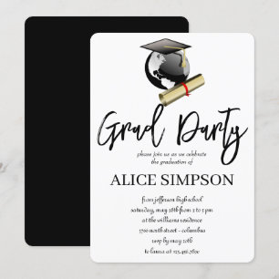 Invitaciones simples a una fiesta de graduación