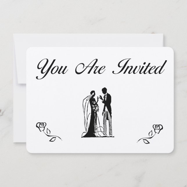 Invitaciones simples de boda (Anverso)
