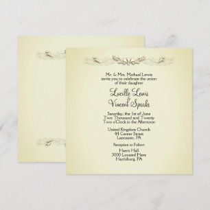 Invitaciones simples de boda de acentos tradiciona