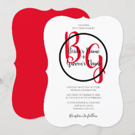 Invitaciones simples de boda personalizadas de Ini