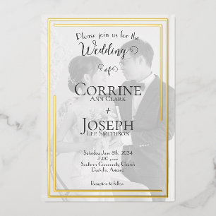 Invitaciones simples de casamiento con fotos de Re