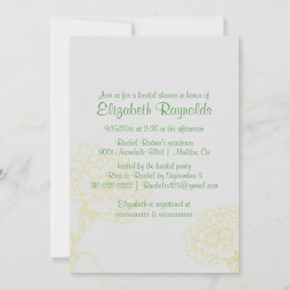 Invitaciones simples de ducha de novias amarillas