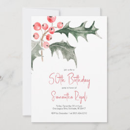 Invitaciones simples de invierno a los 50 años