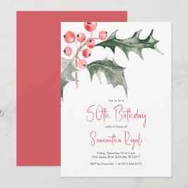 Invitaciones simples de invierno a los 50 años