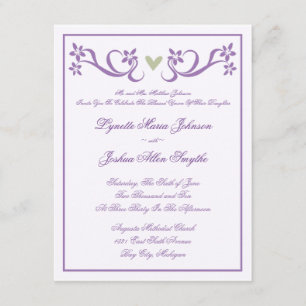 Invitaciones simples de la boda del acento de