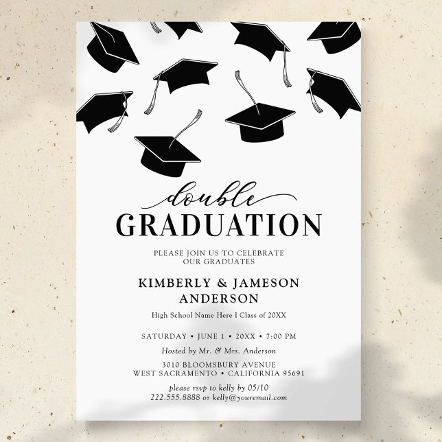 Invitaciones simples para una fiesta de graduación (Subido por el creador)