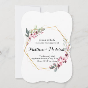 Invitaciones simples sin problemas a la boda flora
