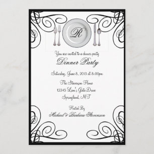 Invitaciones simples y elegantes del fiesta de