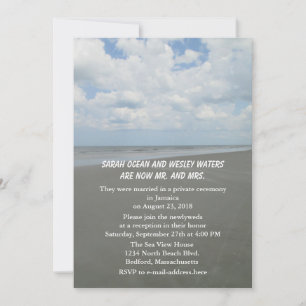Invitaciones solo para recepción con tema de boda