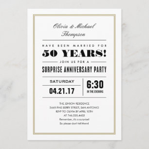 Invitaciones Sorpresa de Aniversario - Marco Dorad