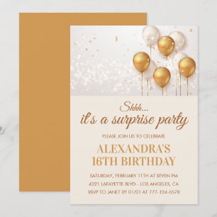 Invitaciones sorpresa de cumpleaños número 16 de o