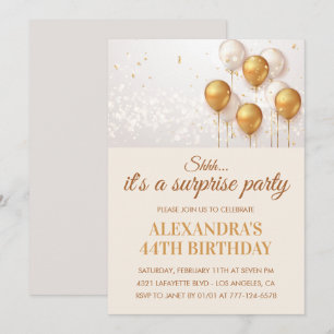 Invitaciones sorpresa de cumpleaños número 44 de o