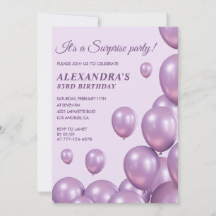 Invitaciones sorpresa de cumpleaños número 83 Glob