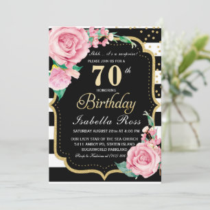 Invitaciones sorpresa para 70 cumpleaños