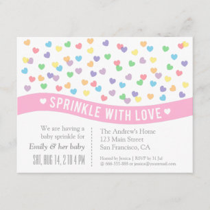Invitaciones Sprinkle with Love Baby Sprinkle