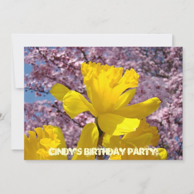 Invitaciones Tarjetas de Fiesta de Cumpleaños Narc (Anverso)