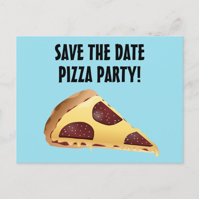INVITACIONES TARJETAS POSTALES PARA FIESTA DE PIZZ (Anverso)