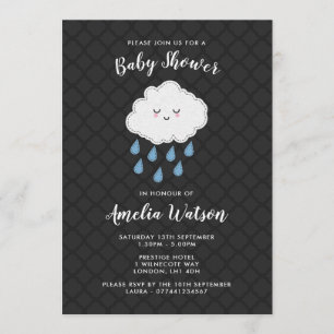 Invitaciones temáticas de Baby Shower de la nube