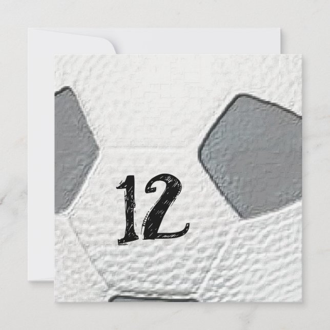 Invitaciones temáticas de fútbol para cumpleaños n (Anverso)