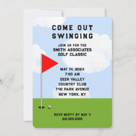 Invitaciones temáticas de golf