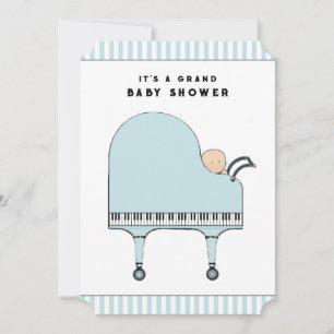 Invitaciones temáticas de música para baby shower