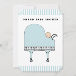 Invitaciones temáticas de música para baby shower