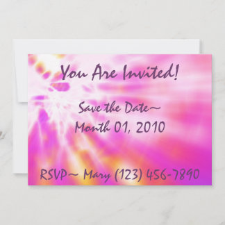 Invitaciones teñidas lazo rosado especial