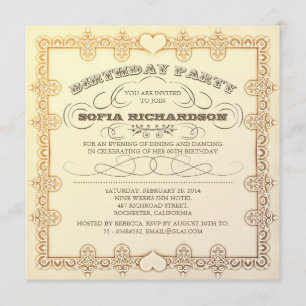 INVITACIONES TIPOGRÁFICAS DEL CUMPLEAÑOS