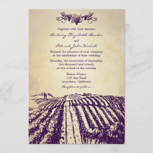 Invitaciones toscanas de la boda del viñedo del