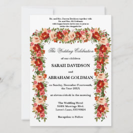 Invitaciones tradicionales a la boda judía - Rosas