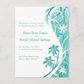 Invitaciones tropicales de Megan