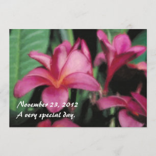 Invitaciones tropicales hawaianas del Plumeria