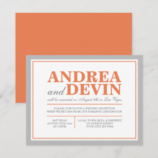 Invitaciones Únicamente para la Recepción de Boda 