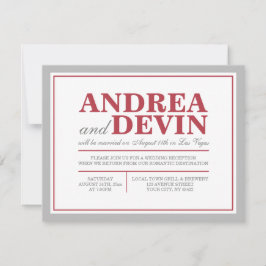 Invitaciones ÚNICAMENTE para la Recepción de Boda 