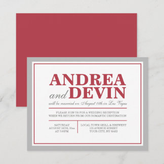 Invitaciones ÚNICAMENTE para la Recepción de Boda 