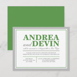 Invitaciones ÚNICAMENTE para Recepción de Boda Gra