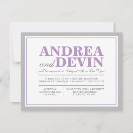 Invitaciones ÚNICAMENTE para Recepción de Boda Gri