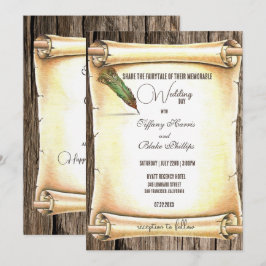 Invitaciones únicas a la boda de bolígrafos y plum