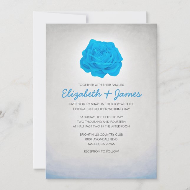 Invitaciones únicas de bodas florales de moda (Anverso)