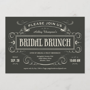 Invitaciones únicas de brunch nodal