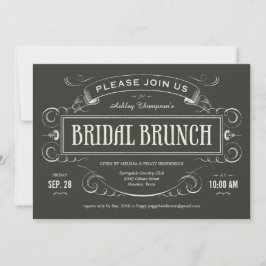Invitaciones únicas de brunch nodal vintage