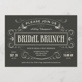 Invitaciones únicas de brunch nodal vintage
