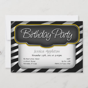 Invitaciones únicas de cumpleaños de impresión de 
