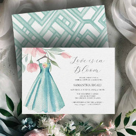 Invitaciones únicas de ducha de novia con vestidos