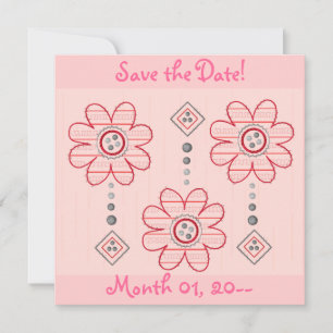 Invitaciones únicas de flor cruzada rosa