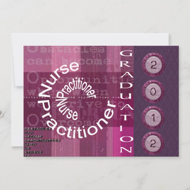 Invitaciones únicas de la graduación del médico de (Anverso)