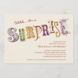 Invitaciones únicas de sorpresas