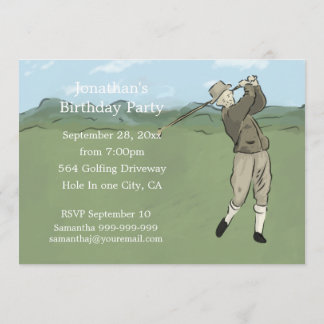 Invitaciones únicas del arte del golf